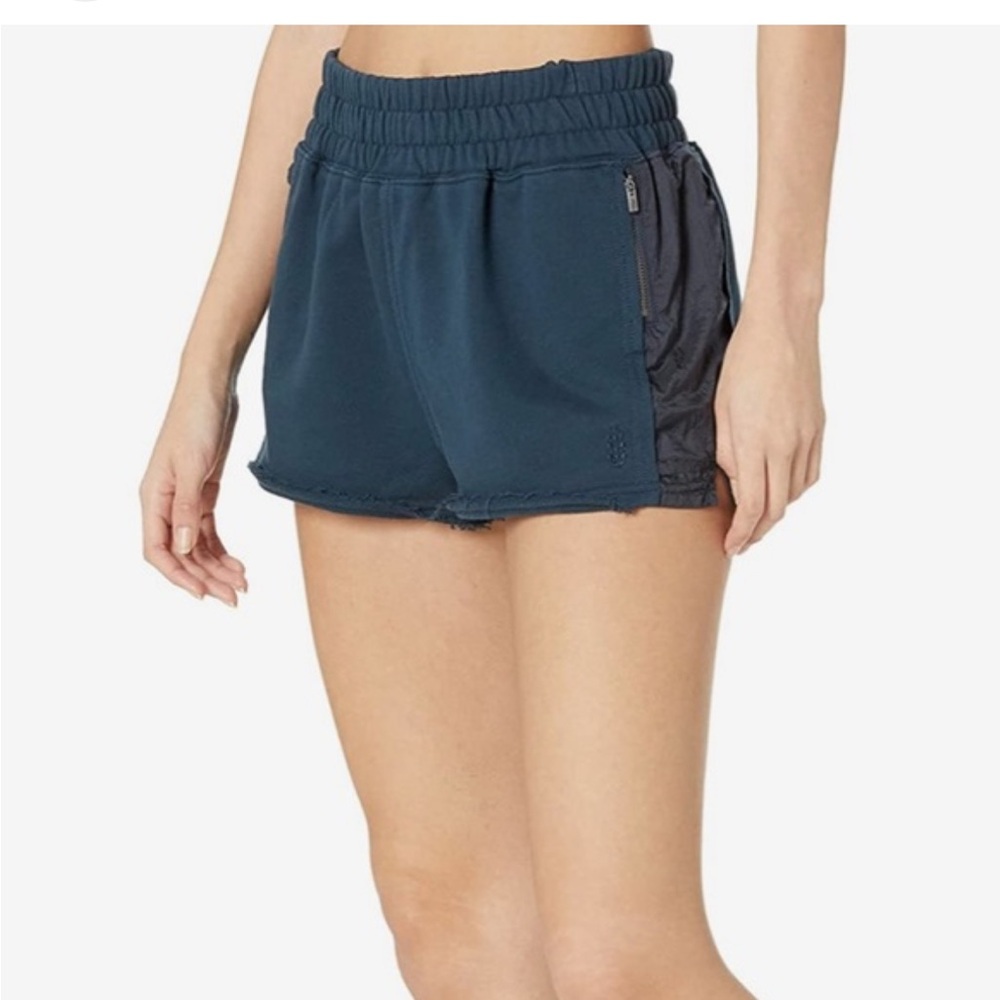 Free People Movement Half Way There Shorts in blue